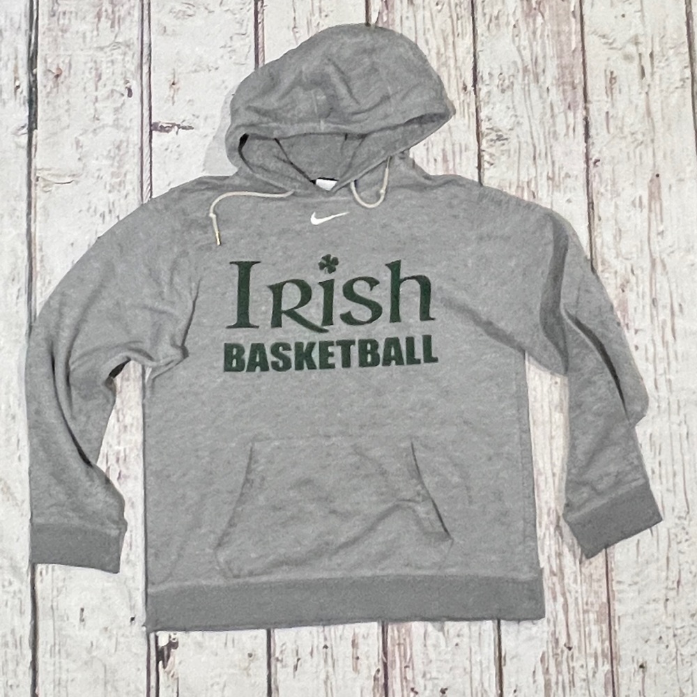 Nike Gray Irish Basketball Hoodie